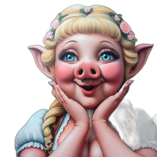 face, 3d render, photorealistic, fantasy art transparent PNG cut-out