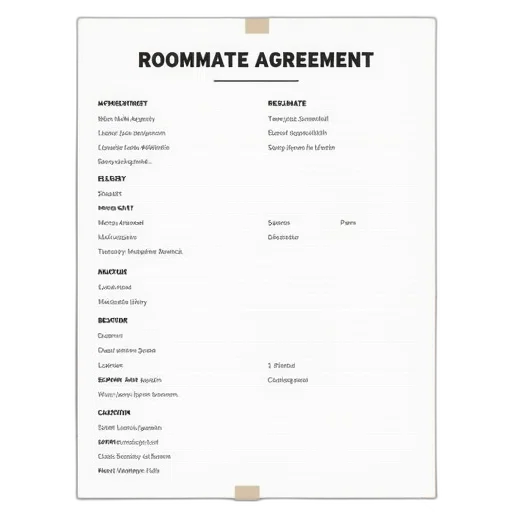 roommate, agreement, template, agreements transparent PNG cut-out