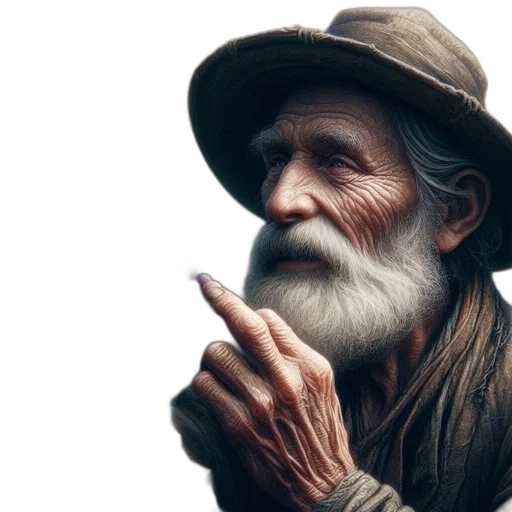 hat, face, animal, staff transparent PNG cut-out
