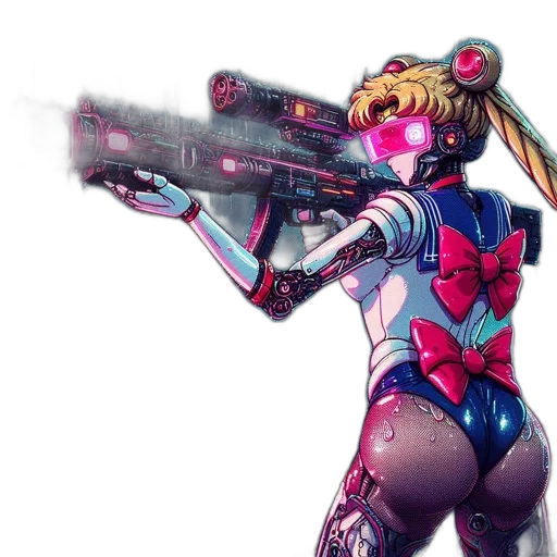 weapon, robot, cyberpunk, concept art transparent PNG cut-out