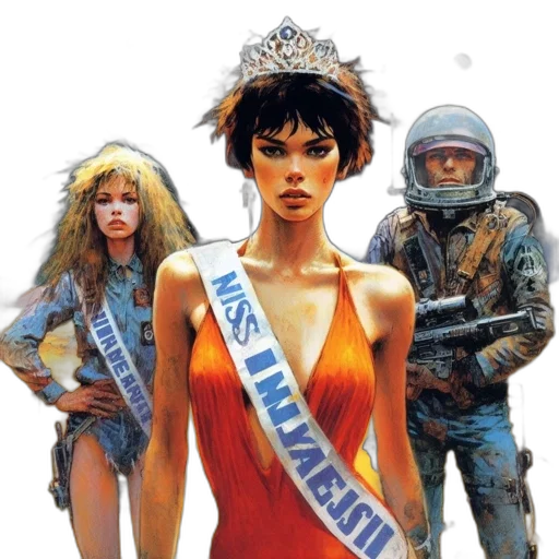 crown, concept art, comic book art, cyberpunk transparent PNG cut-out
