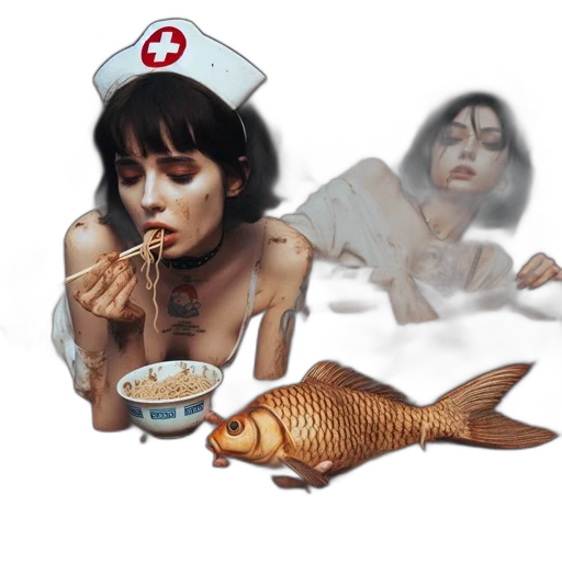 food, creature, concept art, photorealistic transparent PNG cut-out
