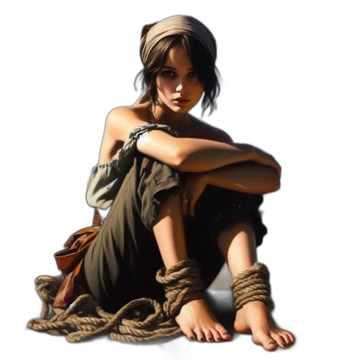 dress, face, weapon, shoes transparent PNG cut-out