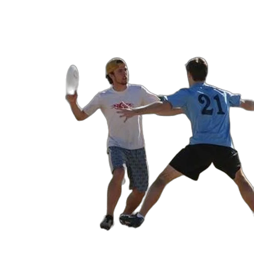 two, men, playing, ultimate transparent PNG cut-out