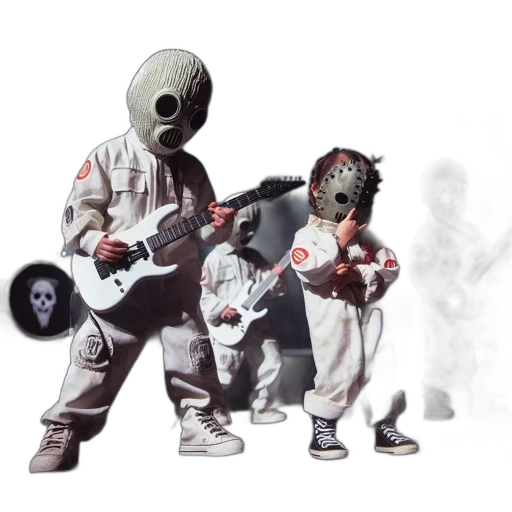 mask, weapon, concept art, 3d render transparent PNG cut-out