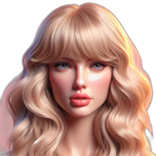 hair, face, photorealistic, 3d render transparent PNG cut-out