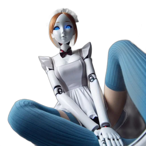 robot, 3d render, concept art, cyberpunk transparent PNG cut-out