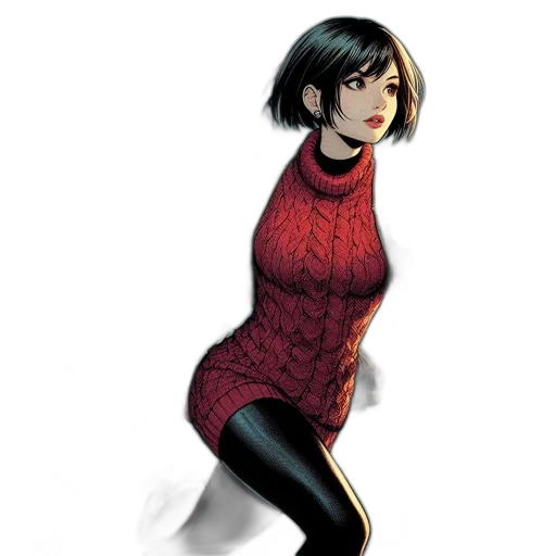dress, jacket, robot, staff transparent PNG cut-out