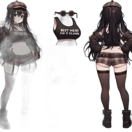 hat, dress, jacket, concept art transparent PNG cut-out