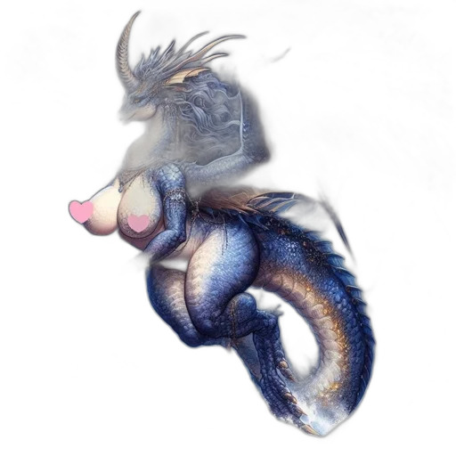 dragon, creature, animal, staff transparent PNG cut-out
