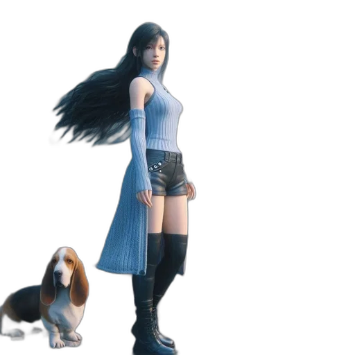 concept art, 3d render, fantasy art, blue transparent PNG cut-out
