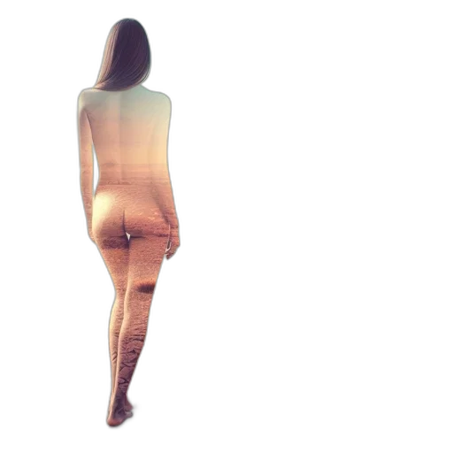 dress, creature, hair, robot transparent PNG cut-out