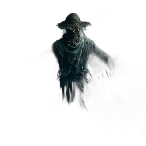 creature, mask, hat, staff transparent PNG cut-out