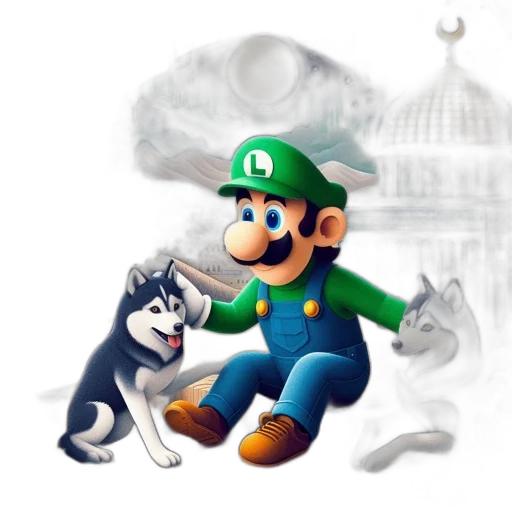 animal, concept art, pixel art, 3d render transparent PNG cut-out