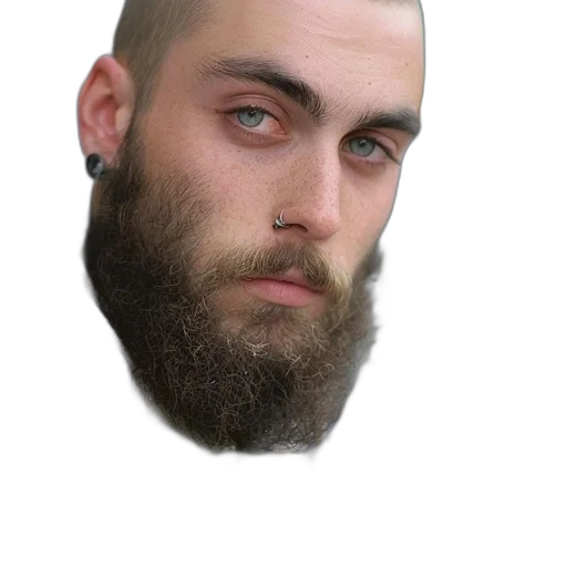 face, mask, hair, hat transparent PNG cut-out