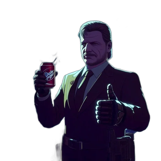 jacket, bottle, robot, weapon transparent PNG cut-out