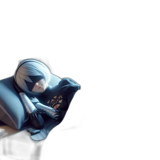 robot, mask, concept art, 3d render transparent PNG cut-out