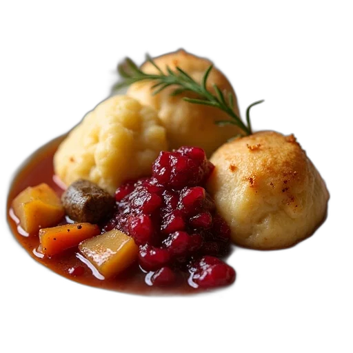 food, photorealistic, stew, dumplings transparent PNG cut-out