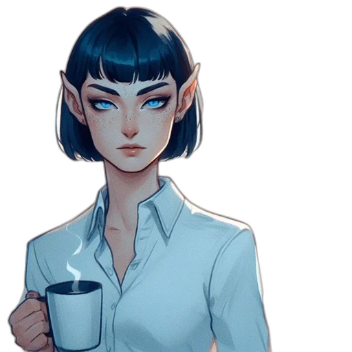 staff, robot, dress, face transparent PNG cut-out