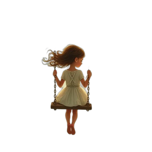 dress, hair, staff, jewelry transparent PNG cut-out