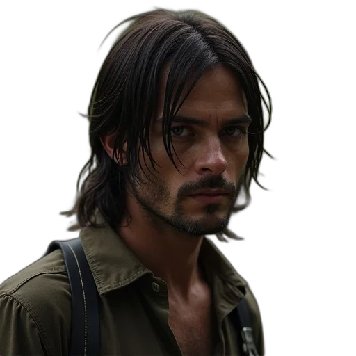 face, hair, photorealistic, concept art transparent PNG cut-out