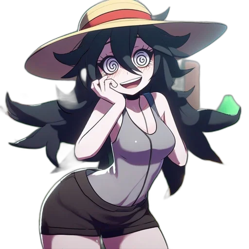 hat, staff, creature, flower transparent PNG cut-out