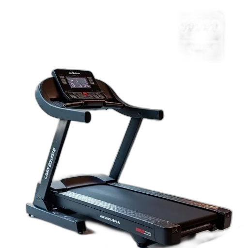 sleek, modern, treadmill, displayed transparent PNG cut-out