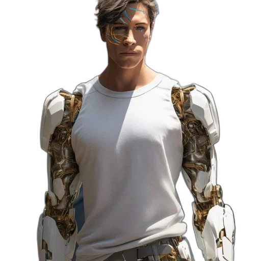 jacket, dress, robot, jewelry transparent PNG cut-out