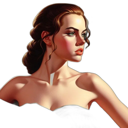 dress, jewelry, face, crown transparent PNG cut-out