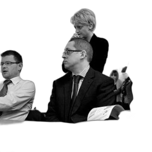 staff, black-and-white, photo, classroom transparent PNG cut-out