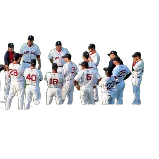 staff, group, baseball, players transparent PNG cut-out