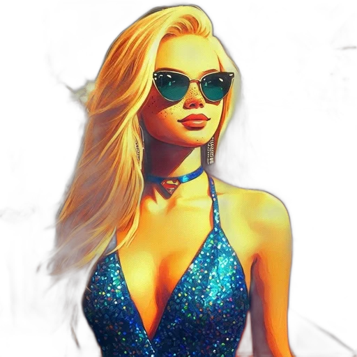 dress, jewelry, photorealistic, fantasy art transparent PNG cut-out