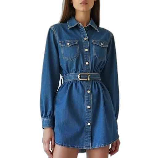 dress, jacket, blue, denim transparent PNG cut-out