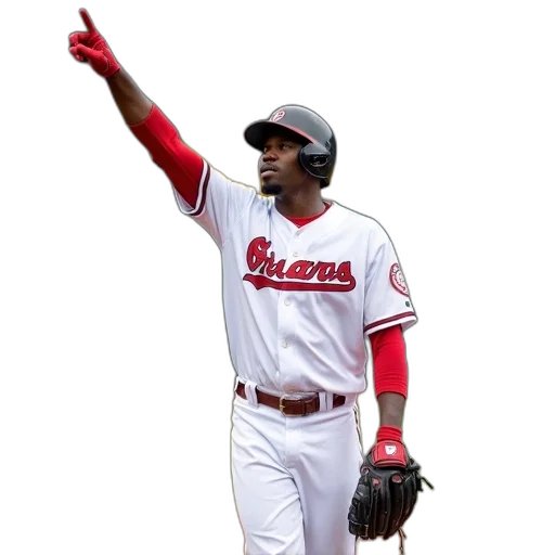 baseball, player, white, uniform transparent PNG cut-out