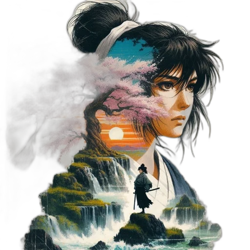 jacket, face, dragon, fantasy art transparent PNG cut-out