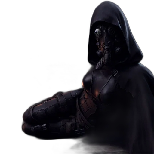 mask, weapon, jacket, staff transparent PNG cut-out