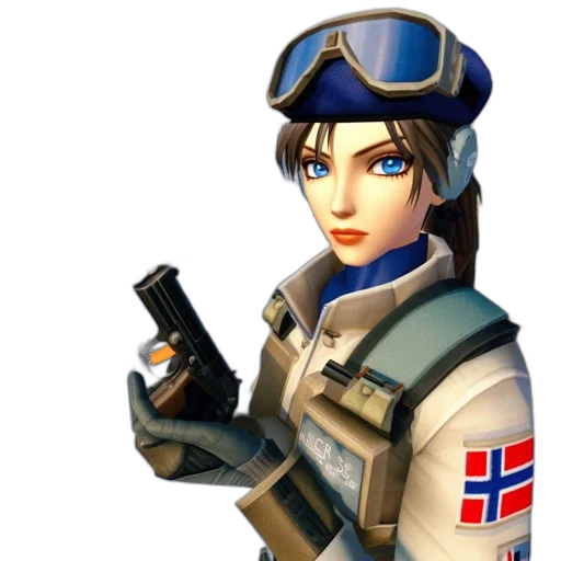 weapon, staff, jacket, face transparent PNG cut-out