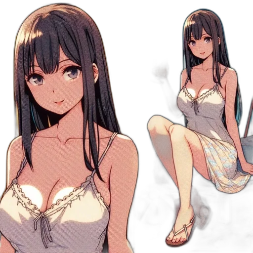 dress, creature, anime, concept art transparent PNG cut-out