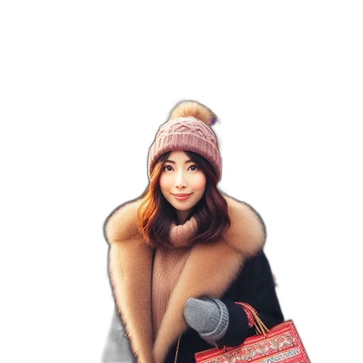 hat, jacket, photorealistic, cartoon transparent PNG cut-out