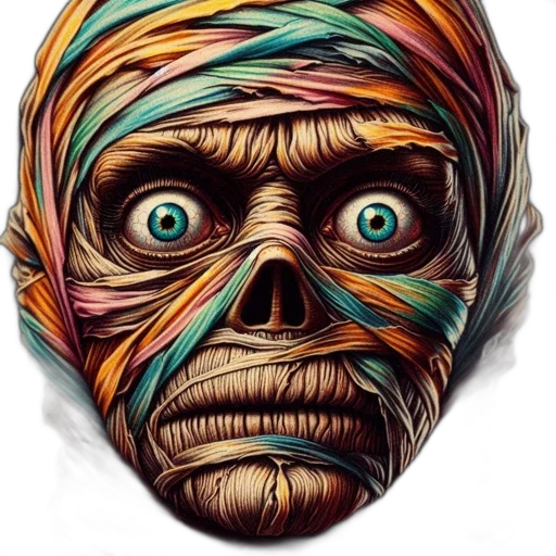 mask, face, creature, photorealistic transparent PNG cut-out