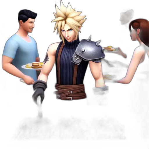 food, staff, concept art, 3d render transparent PNG cut-out