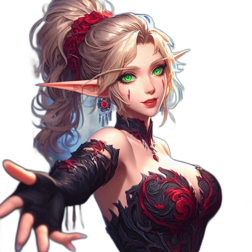 staff, dress, face, dragon transparent PNG cut-out