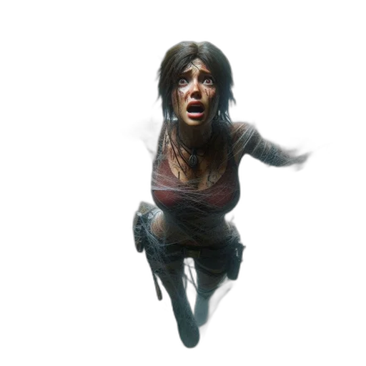 face, creature, concept art, 3d render transparent PNG cut-out