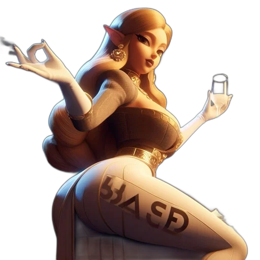 dress, bottle, concept art, 3d render transparent PNG cut-out