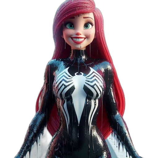 robot, dress, hair, creature transparent PNG cut-out