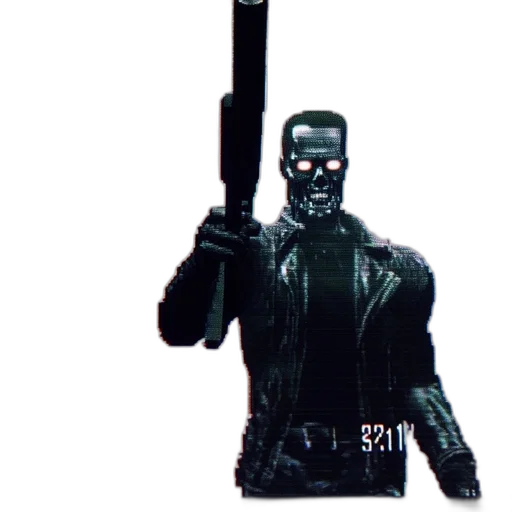 robot, weapon, jacket, staff transparent PNG cut-out