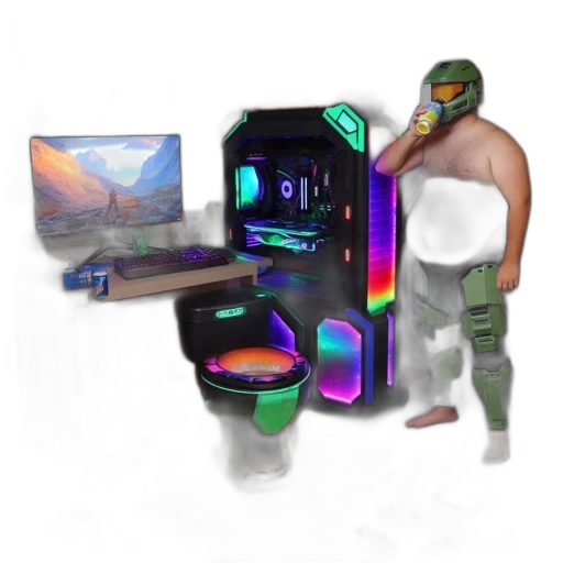robot, furniture, weapon, creature transparent PNG cut-out