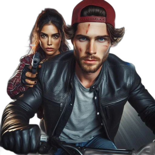 jacket, weapon, photorealistic, concept art transparent PNG cut-out