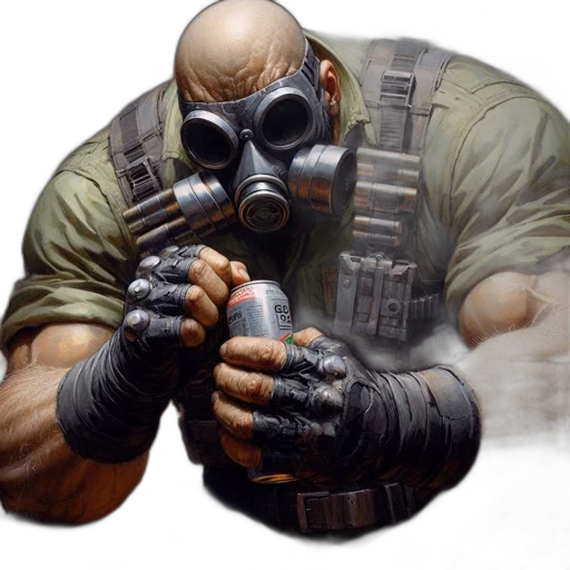 mask, weapon, jacket, face transparent PNG cut-out