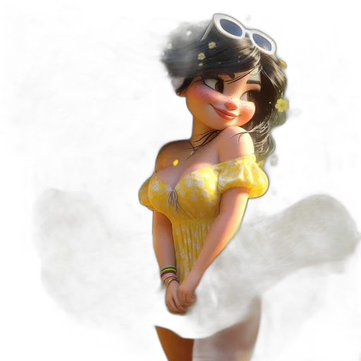 dress, staff, 3d render, concept art transparent PNG cut-out